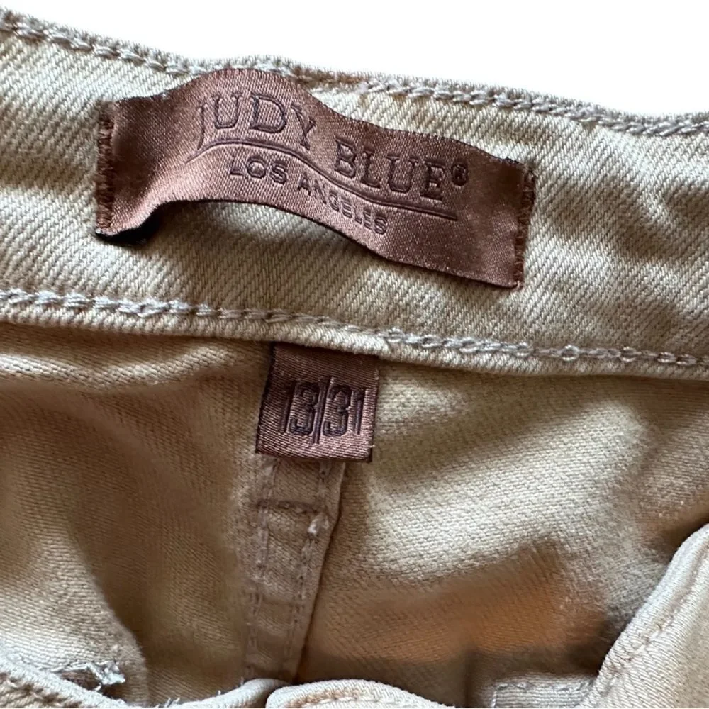 Judy Blue Y2K Khaki Cargo Straight Leg Stretchy‎ Cotton Pants 18W - Picture 7 of 8